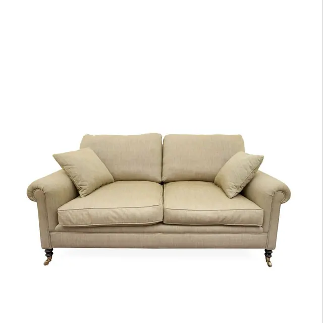 Vintage George Smith Elverdon Arm Cushion Back Stilinde İkili Kanepe