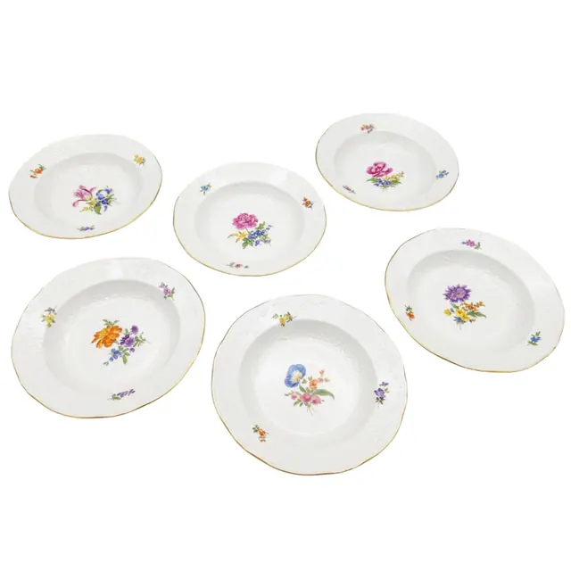 Meissen Spagetti Tabağı Koleksiyonu - 6 Adet